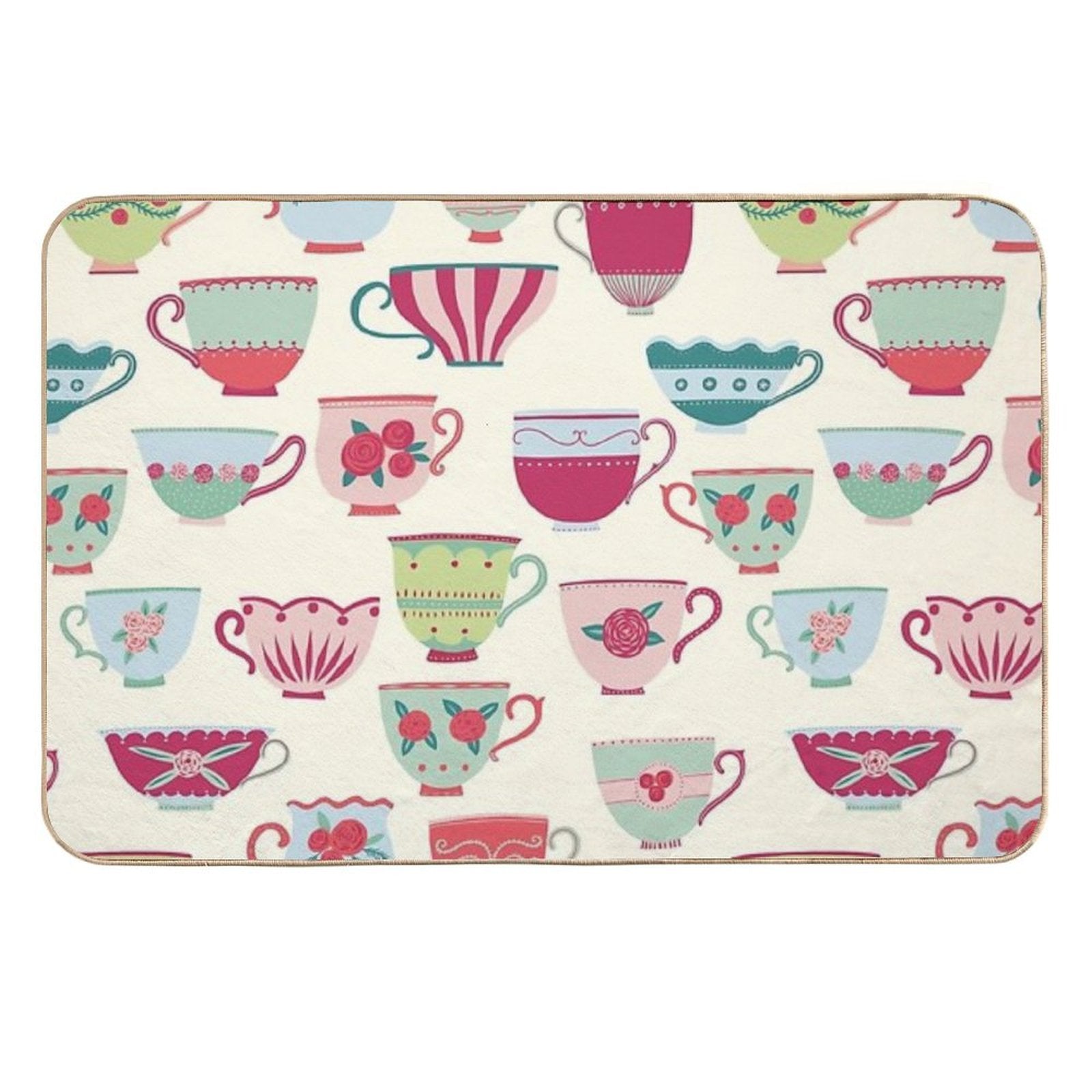 China Teacups  Repositionable Bath Mat
