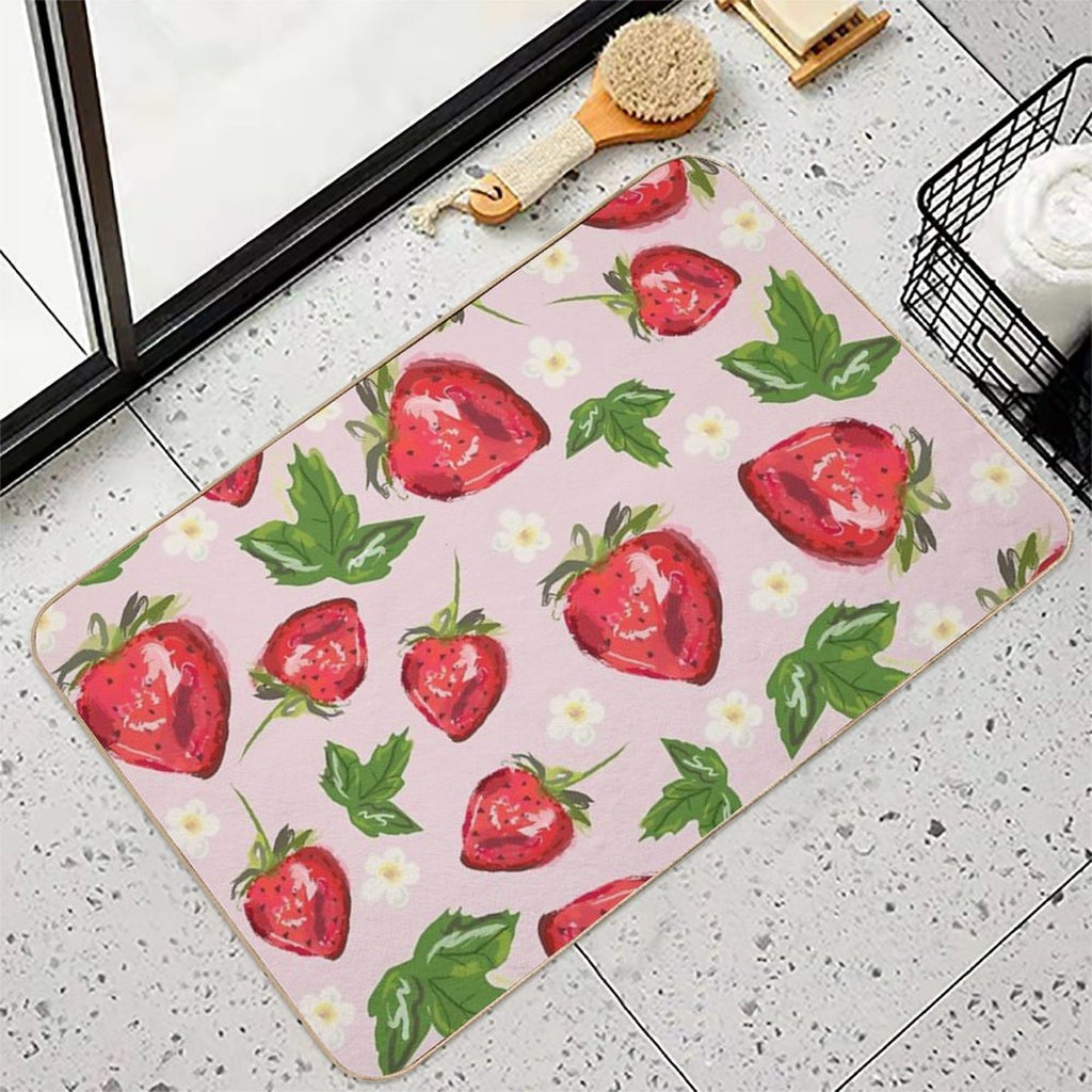 Strawberry Botanical  High-Traffic Bath Mat