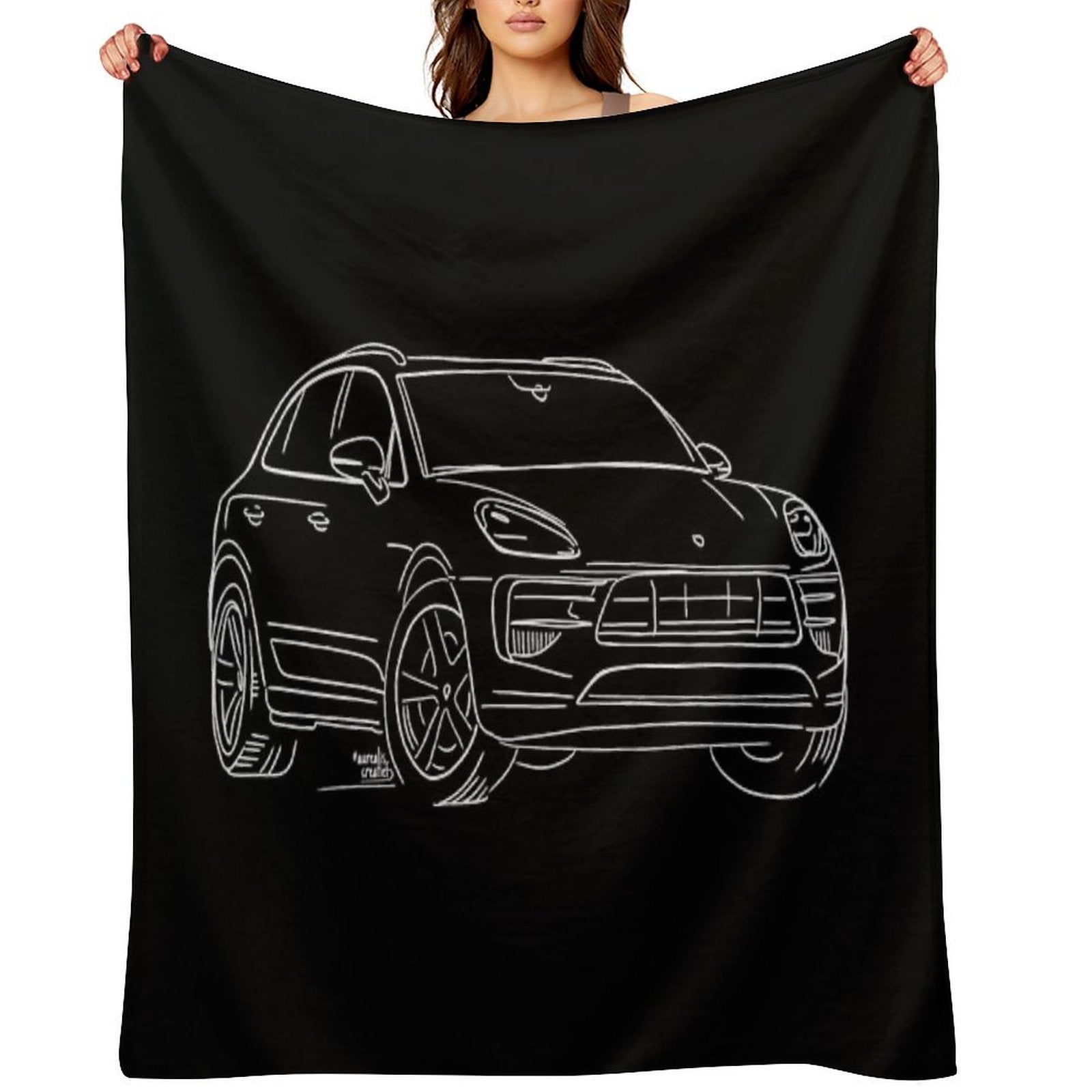 Porsche Macan GTS Machine-washable Throw Blanket