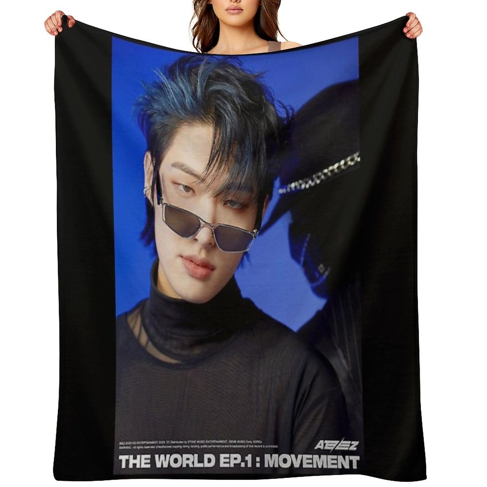 Mingi - Ateez Machine-washable Throw Blanket