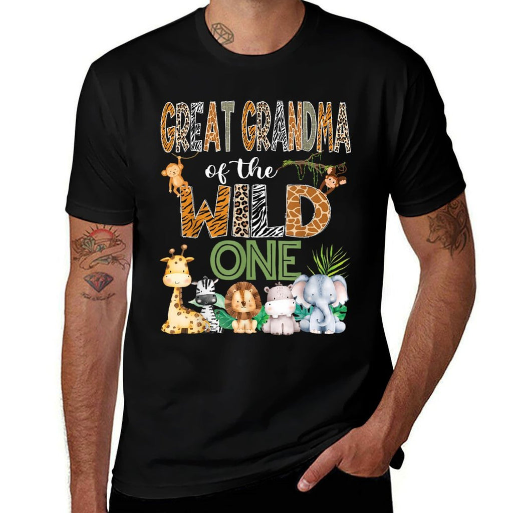 Great Grandma Of The Wild One 1St Birthday Safari Zoo Jungle  Breathable T-Shirt