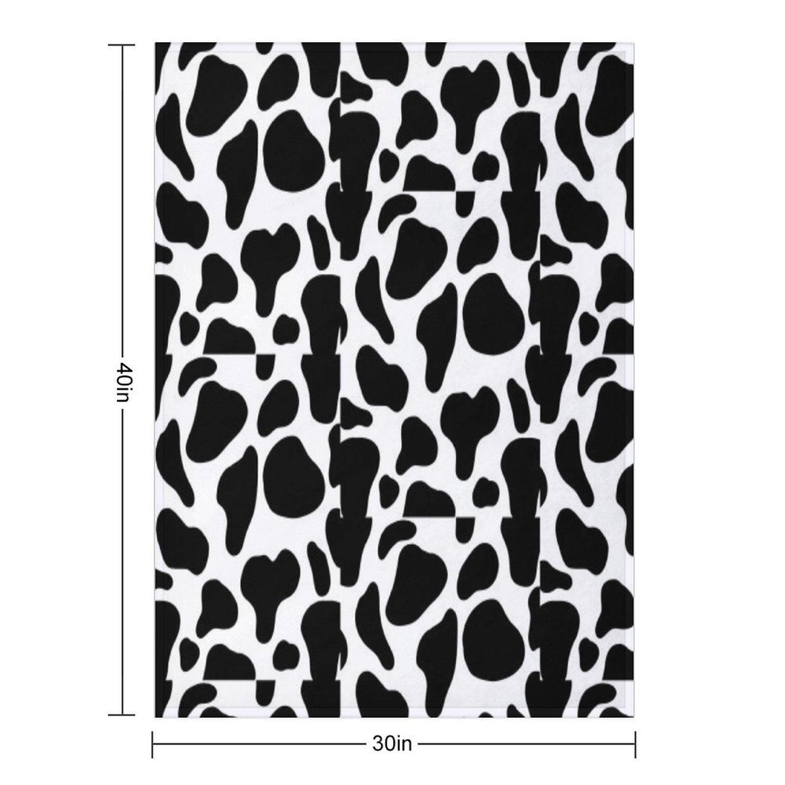 Cow Print Compact Throw Blanket