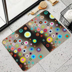 Poppies Colorful Snow Landscape  Odorless Bath Mat