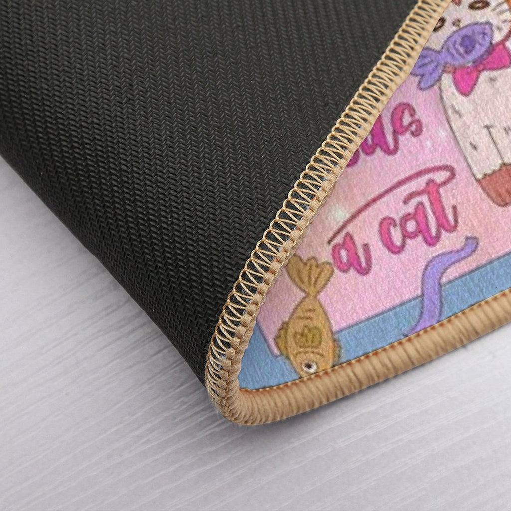 Cat Thoughts  Stain-Proof Bath Mat