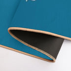 Retro Ski on Dark Blue  Easy Maintenance Bath Mat