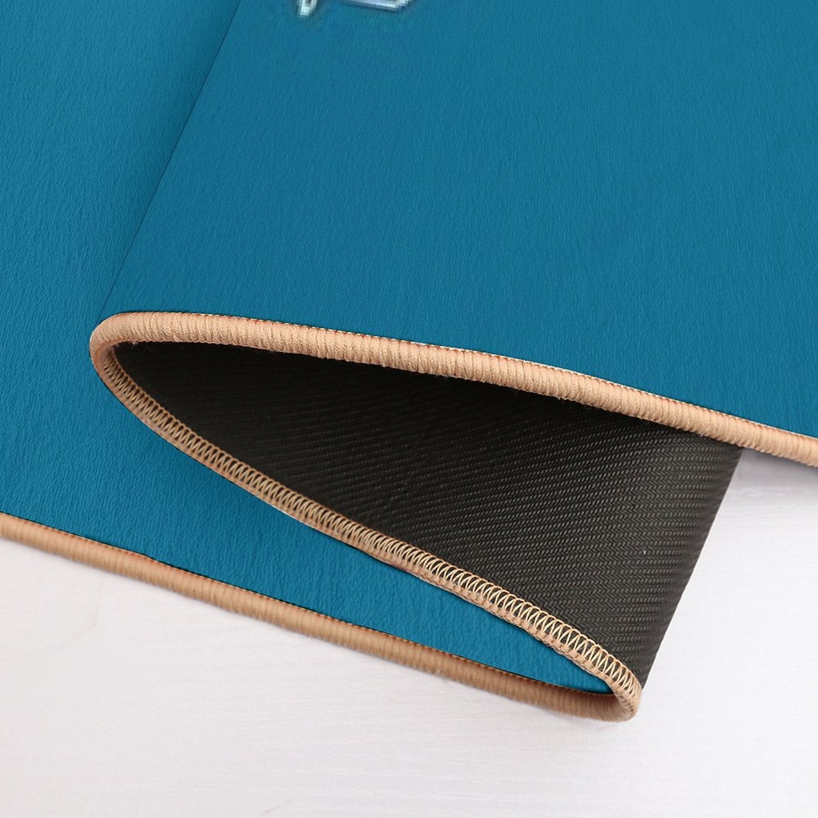 Retro Ski on Dark Blue  Easy Maintenance Bath Mat