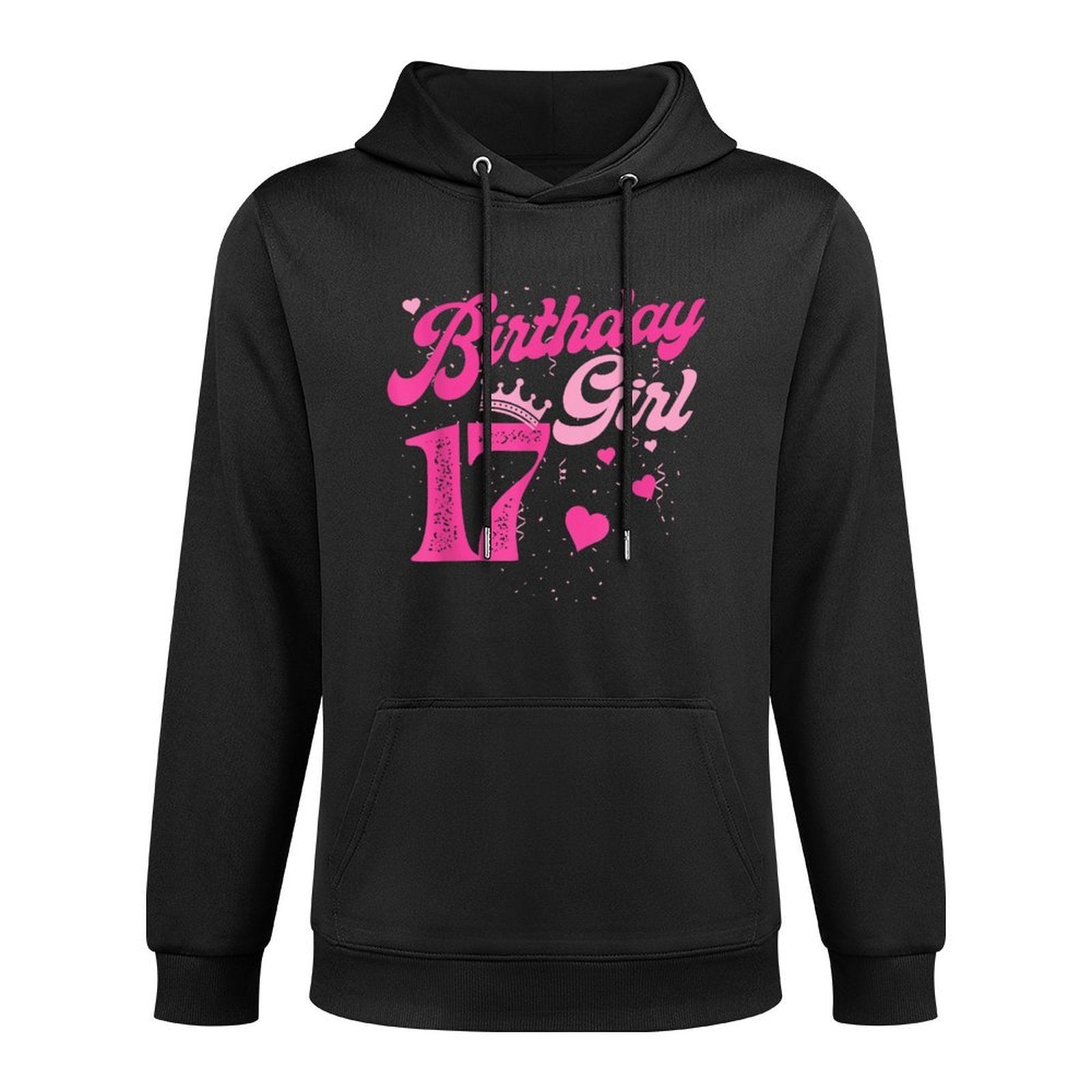 17th Birthday Girl Crown 17 Years Old Bday Machine Washable Hoodie
