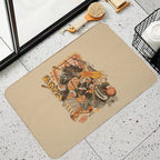 Sushi Dragon Attack  Stain-Proof Bath Mat