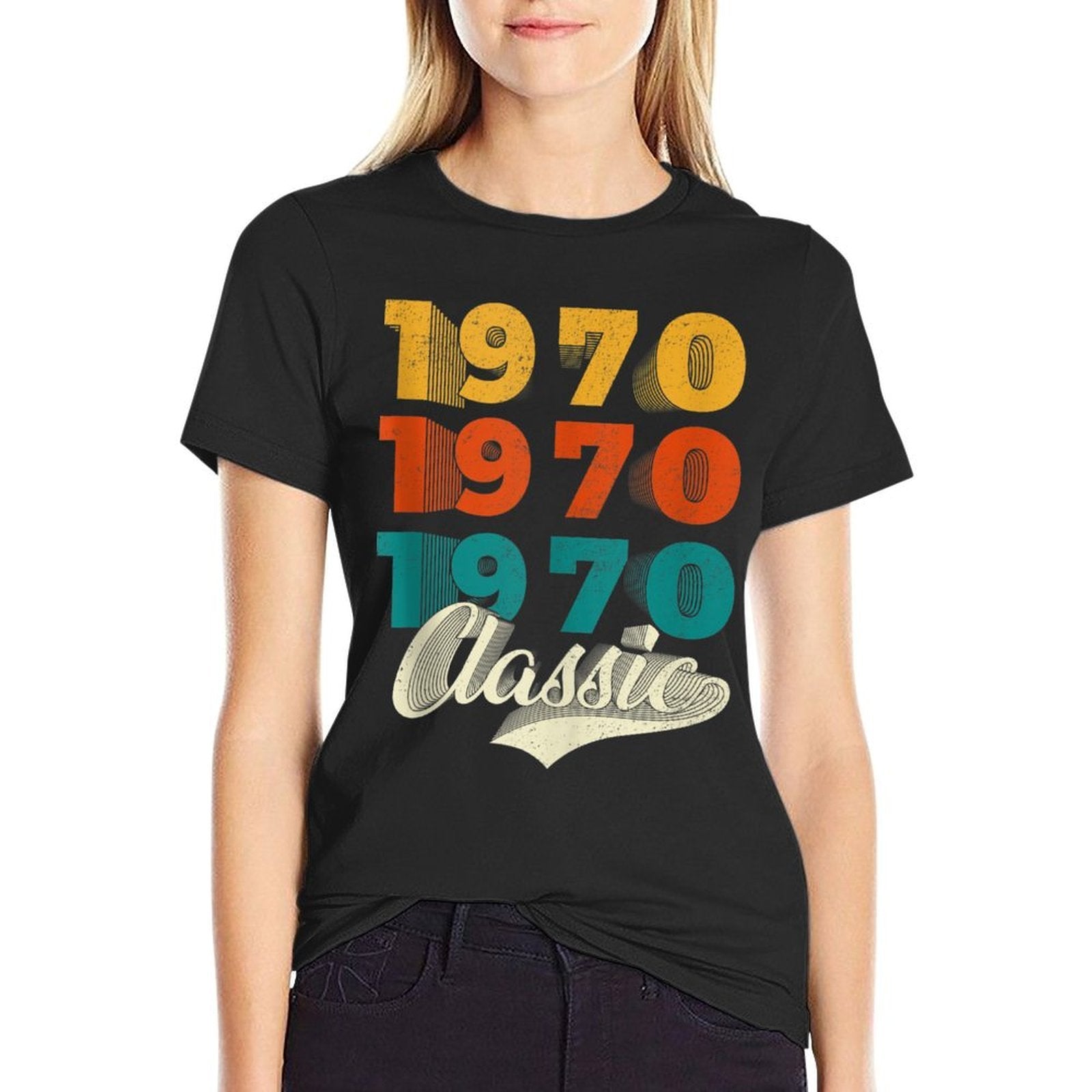 50 Years Old  Made in 1970 Vintage 50th Birthday  High-quality Stitching T-Shirt