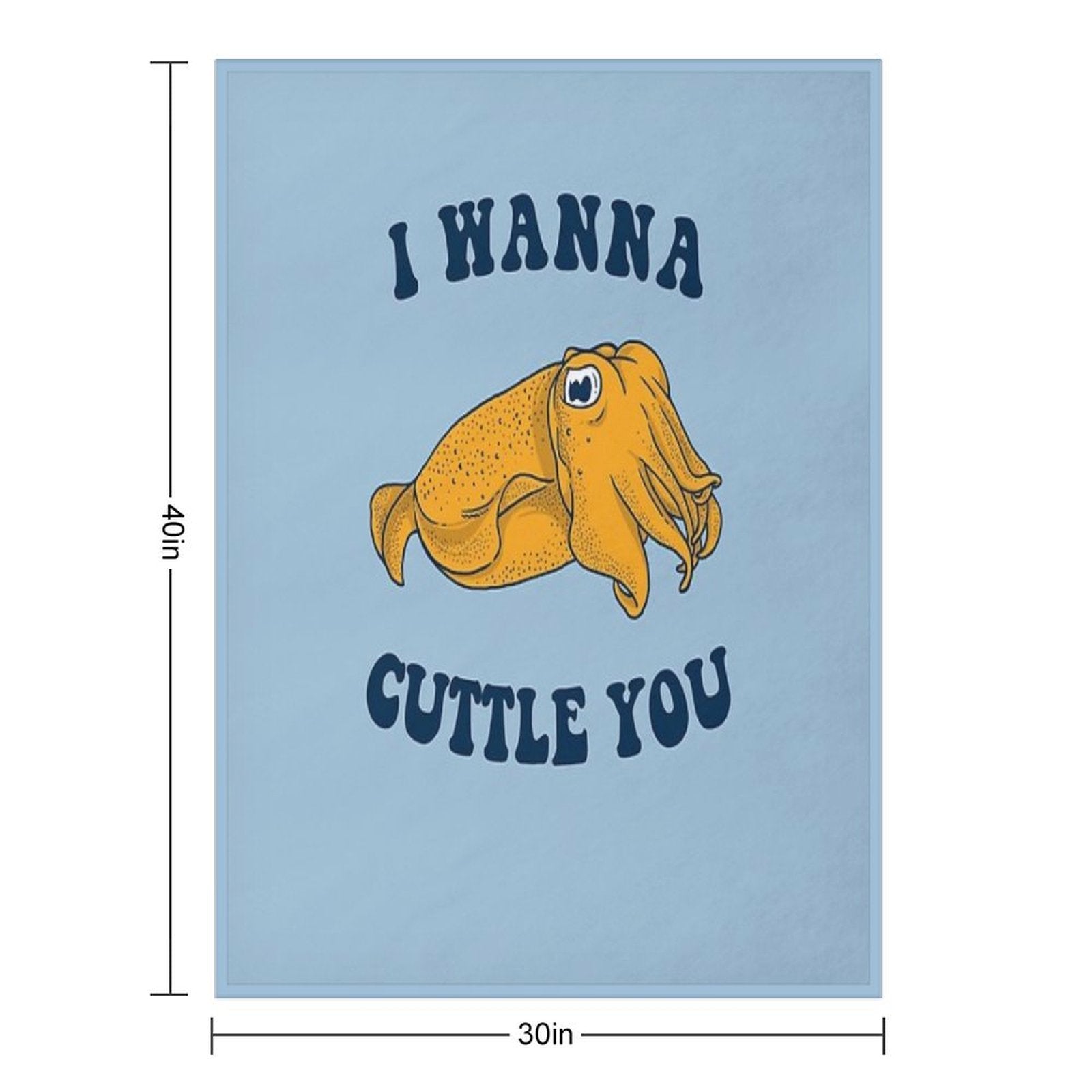 I Wanna Cuttle You Easy Care Throw Blanket