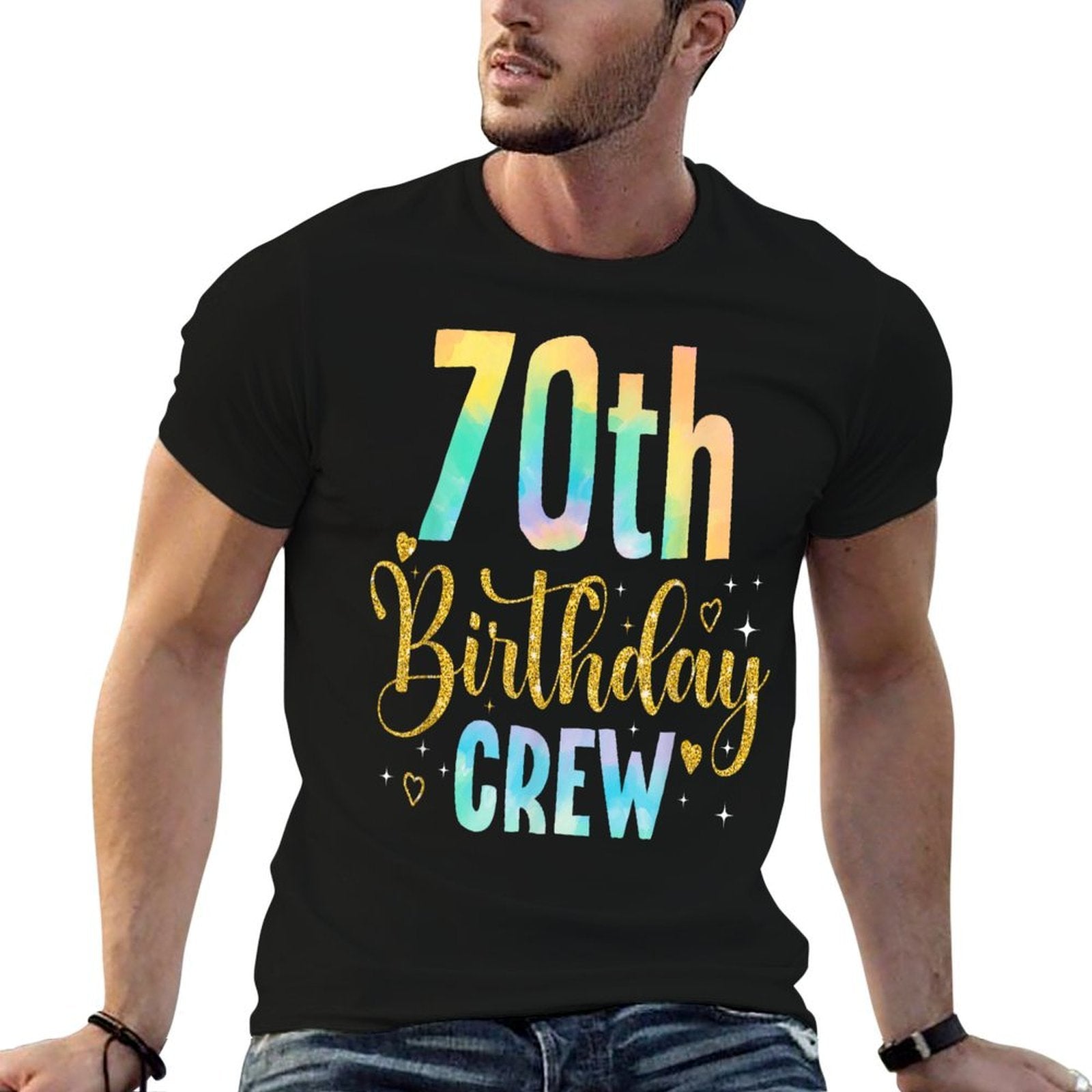 70 Years Old Birthday Party Group Family 70th Birthday Crew  Soft T-Shirt