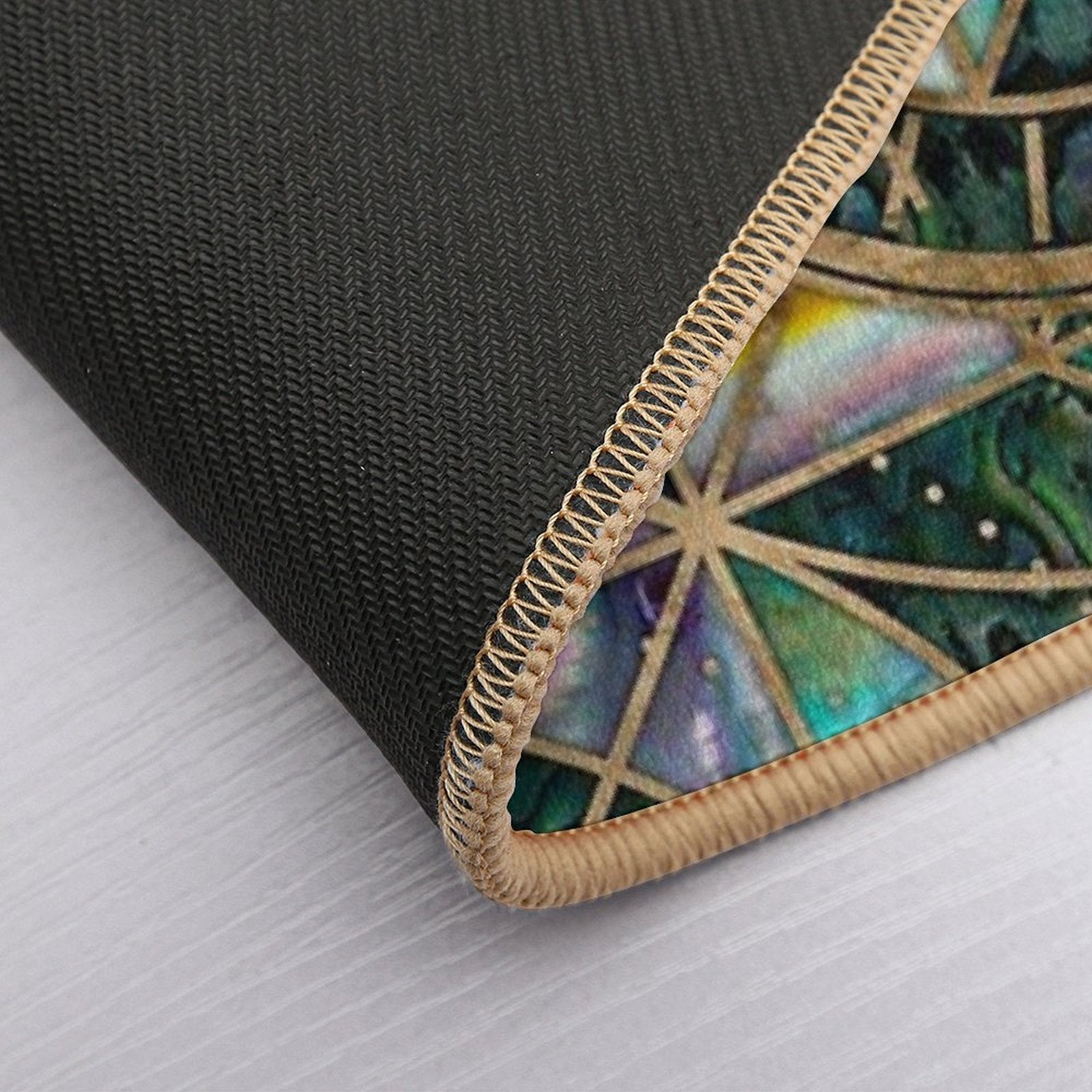 Web of Wyrd The Matrix of Fate -Abalone Shell Durable Bath Mat