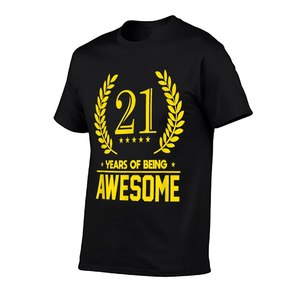 21 Years of Being Awesome 21st Birthday Vintage  Vintage-inspired T-Shirt