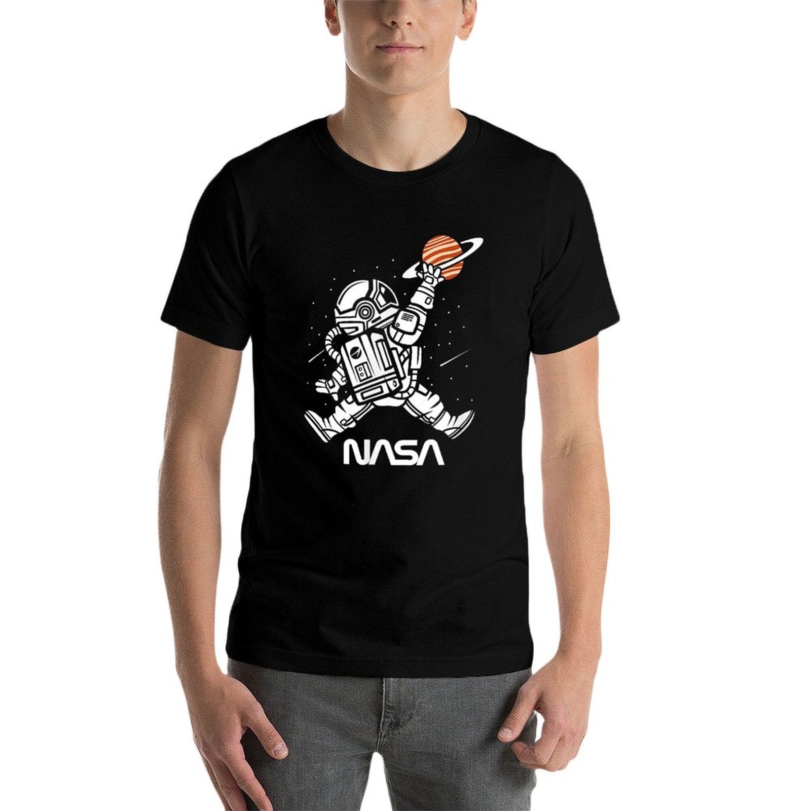 Astronaut NASA Worm Basketball Jump  Wrinkle-resistant T-Shirt