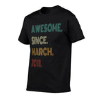 14 Years Old Awesome Since March 2011 14th Birthday  Soft T-Shirt