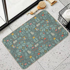 Swedish Folk Cats  Eco-Friendly Bath Mat
