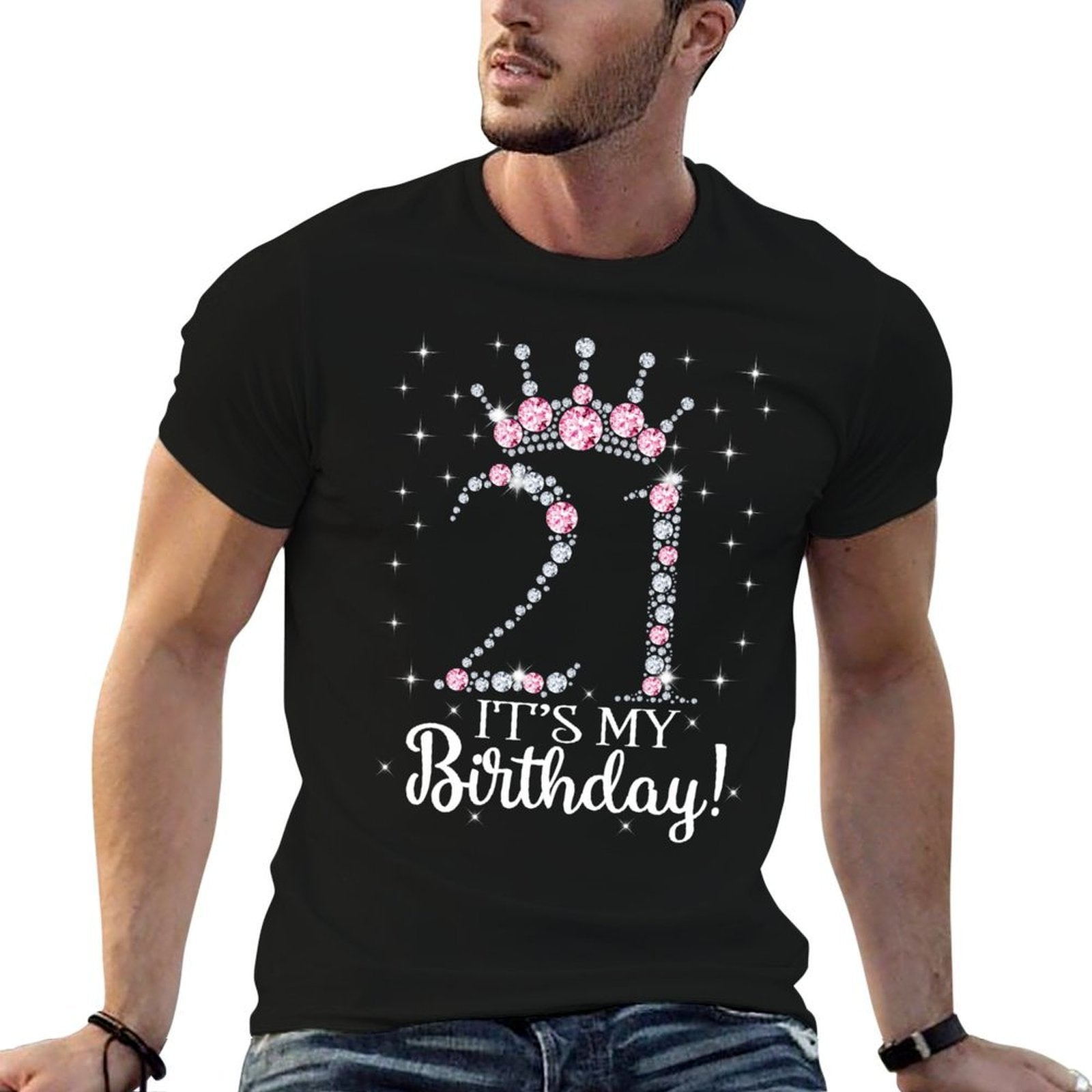 21 It's My Birthday 2001 21st Birthday Gift For Girls Ladies  Tagless Design T-Shirt