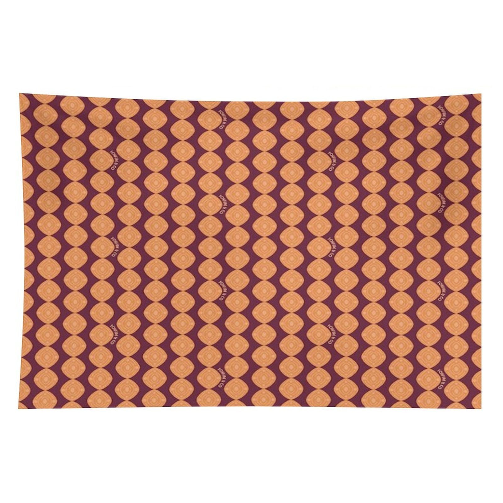 Atomic Blooms - Orange Maroon Tapestry