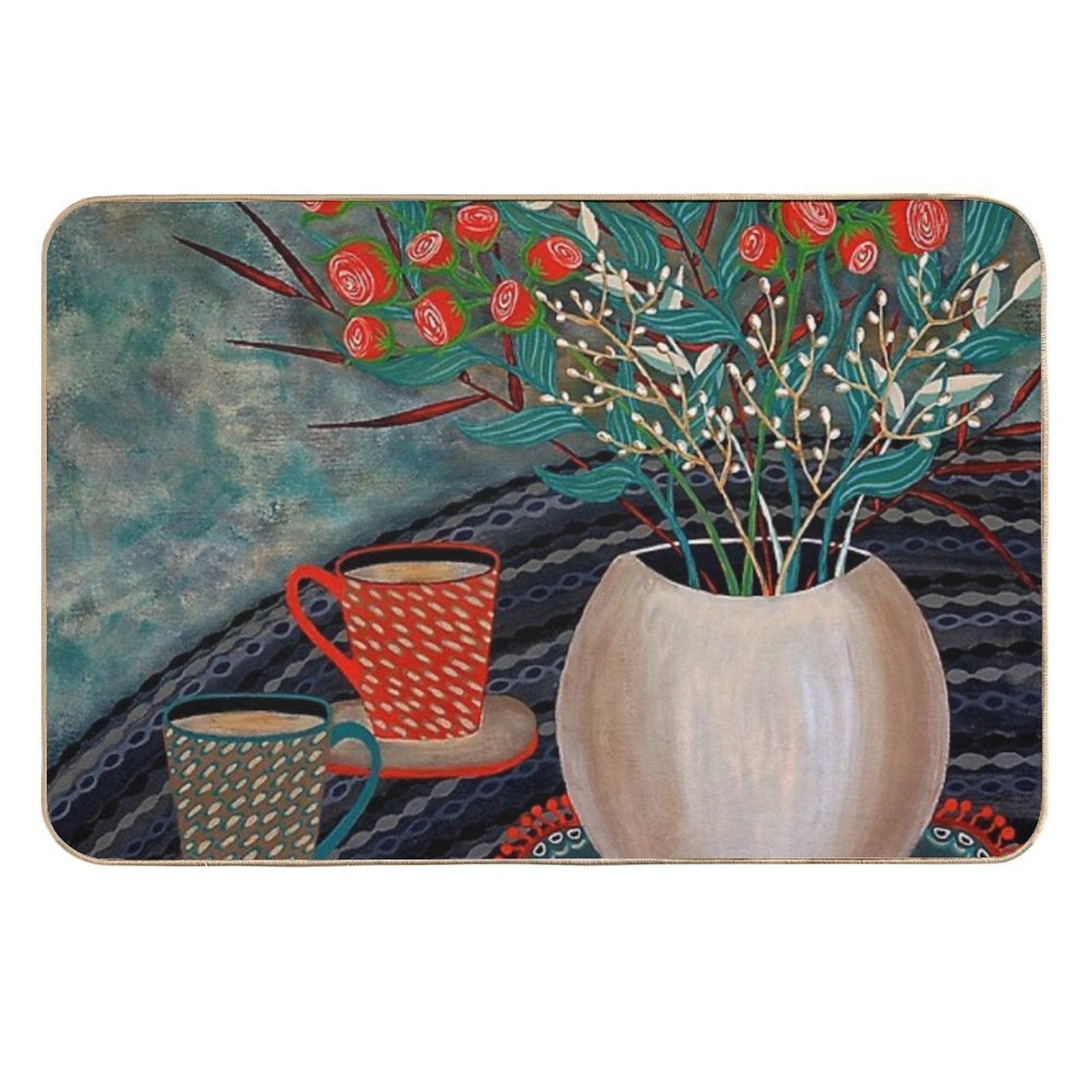 'Tea for Two'  Pet-Safe Bath Mat