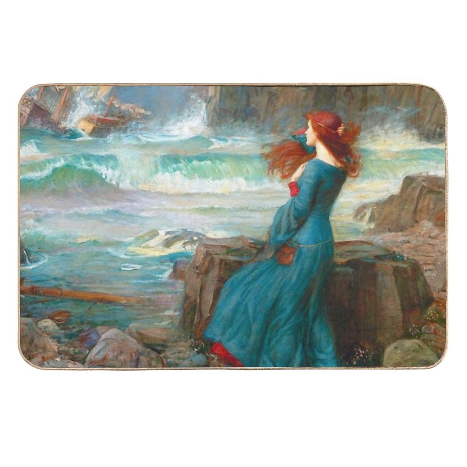 John William Waterhouse Miranda (The Tempest)  Odorless Bath Mat