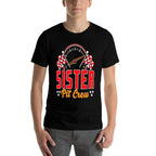 Race Car Birthday Party Matching Family Sister Pit Crew  Slim-fit Cut T-Shirt