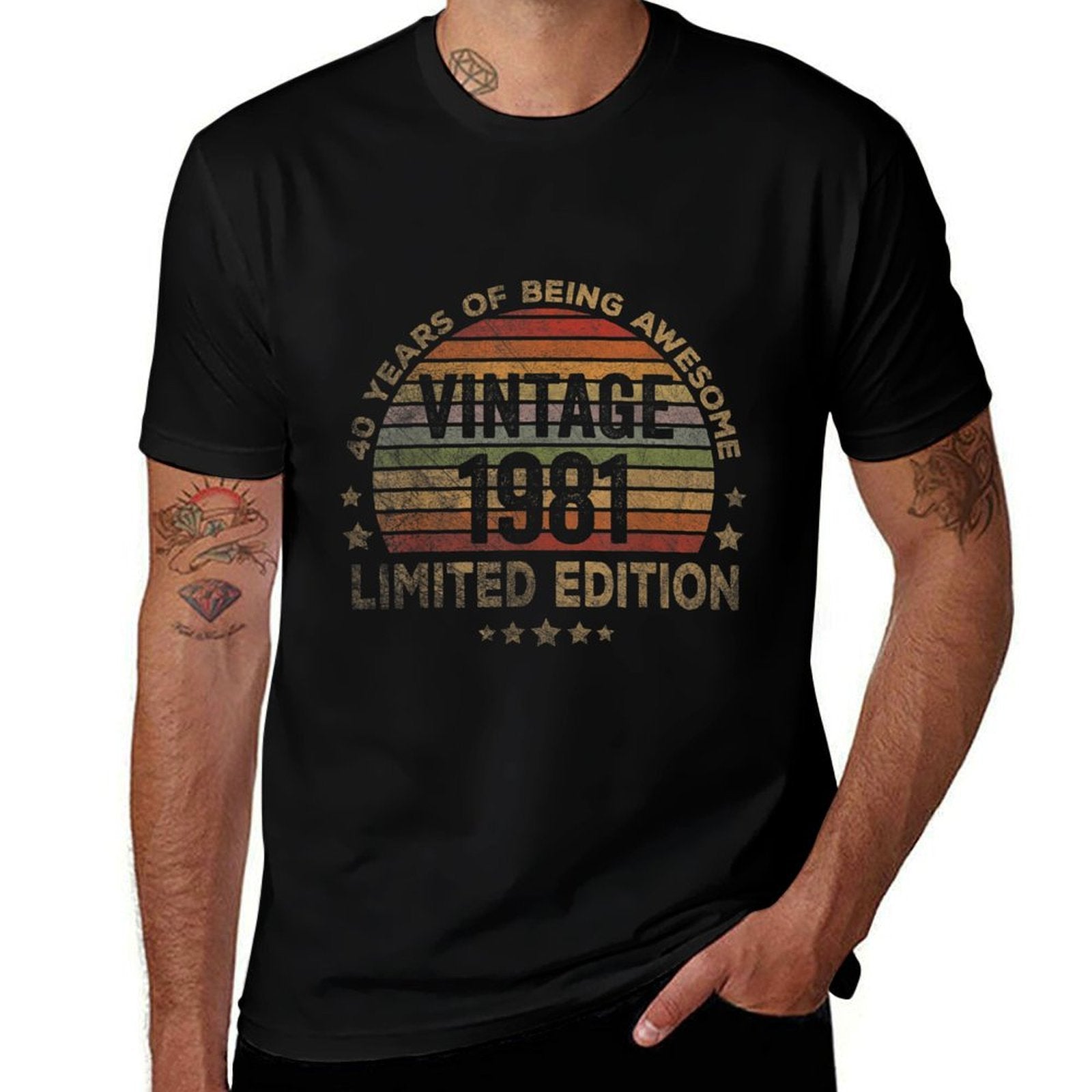 40 Year Old Gifts Vintage 1981 Limited Edition 40th Birthday  Relaxed-fit T-Shirt