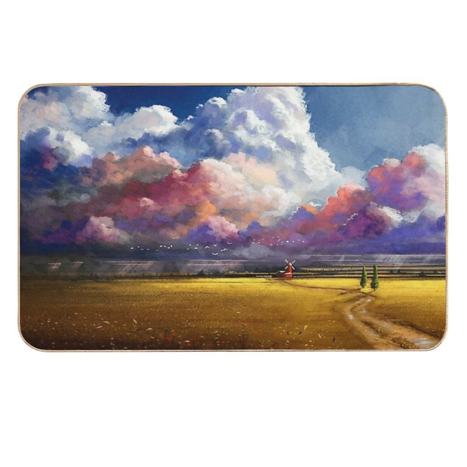 The Colorful Storm  Fade-Resistant Bath Mat