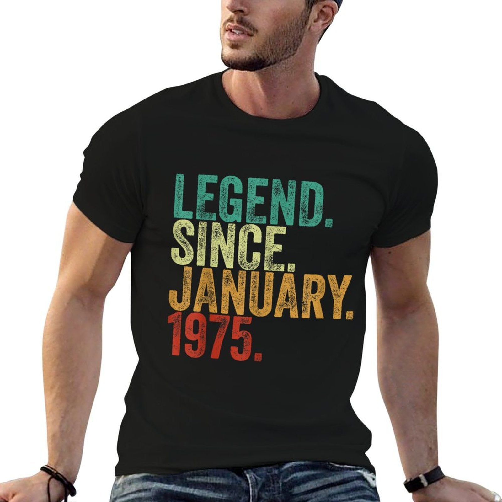 50 Years Old Legend Since January 1975 50th Birthday  Breathable T-Shirt
