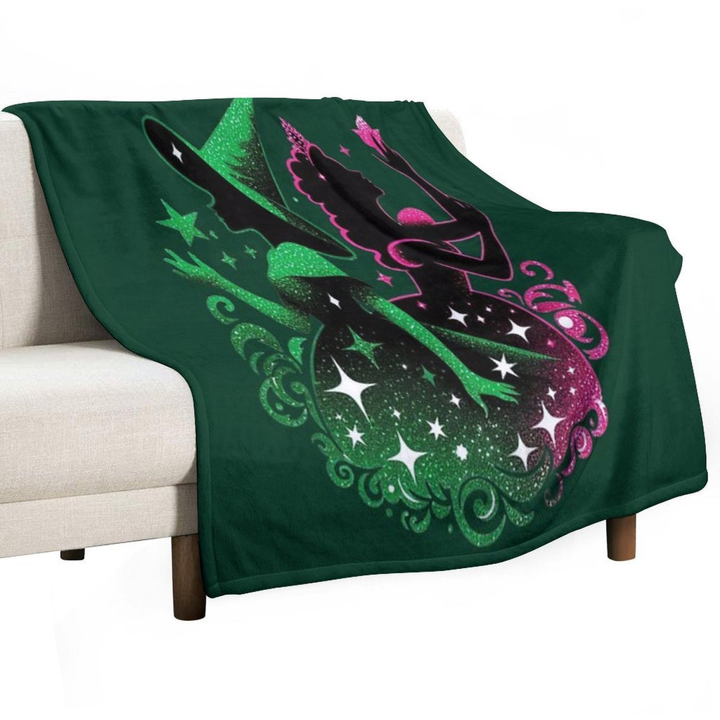 Elphaba & Glinda Wicked The Musical Defying Gravity Gift-ready Throw Blanket