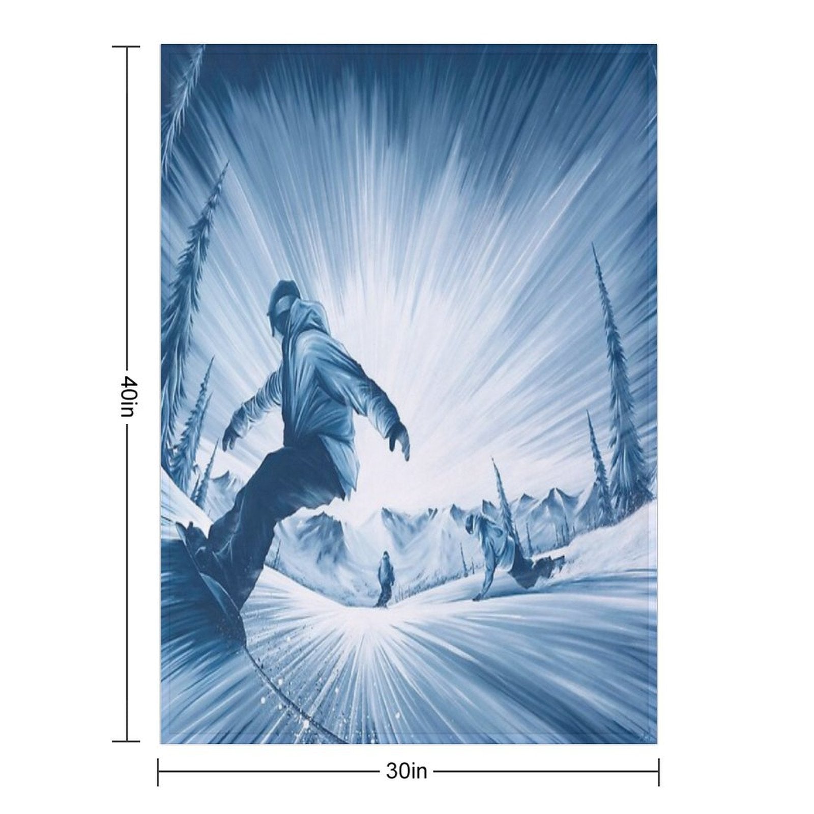 Snowboarding Friends III Anti-pilling Throw Blanket