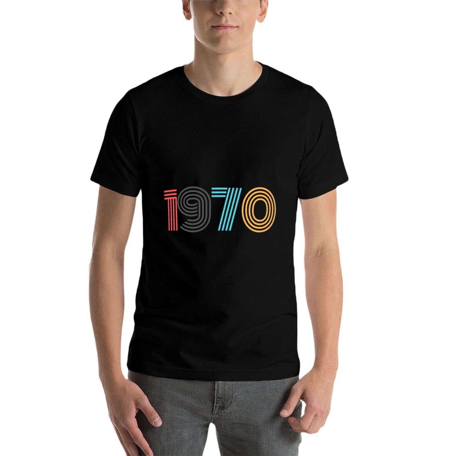 50th Birthday Retro 1970 for Her And Him Funny Saying  Moisture-wicking T-Shirt