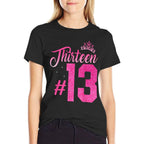 13th Birthday Girls 13 Yearsnnager Birthday  Rolled Sleeves T-Shirt