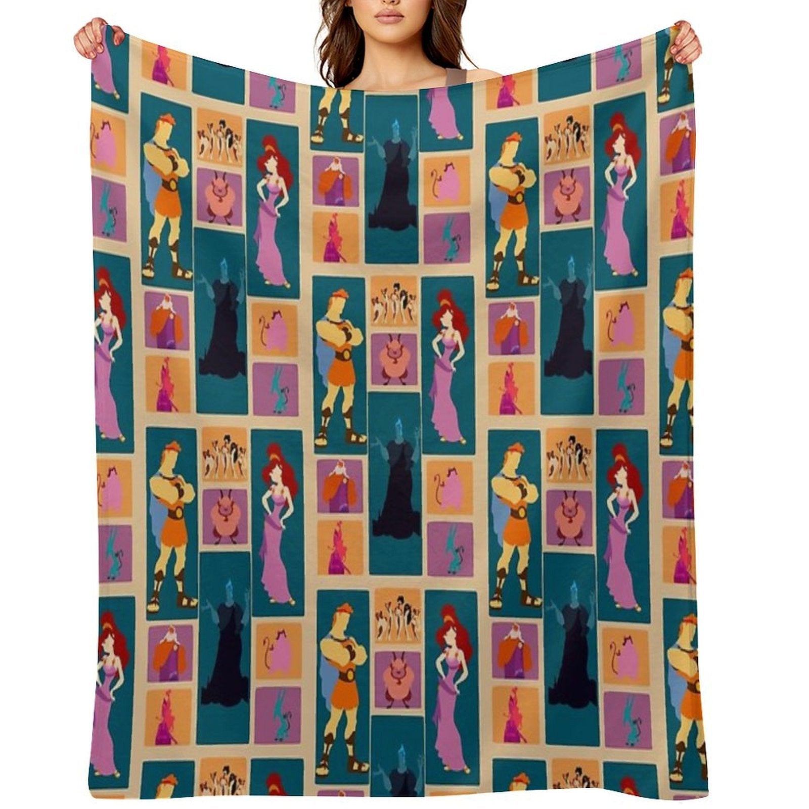 Hercules Inspired Minimalist Design Easy Care Throw Blanket