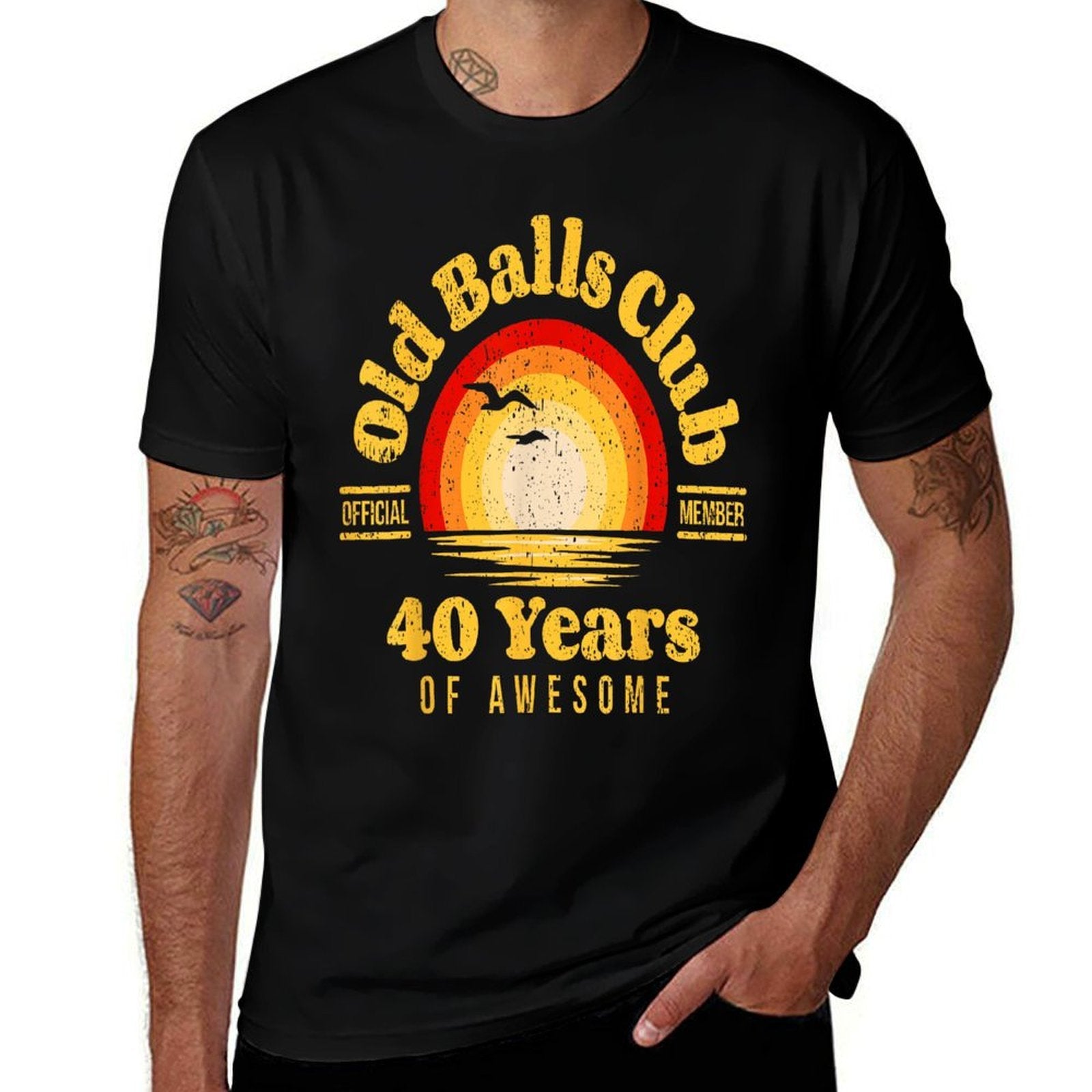 40 Year Old Balls Club I Old Men Funny 40th Birthday Comfortable T-Shirt