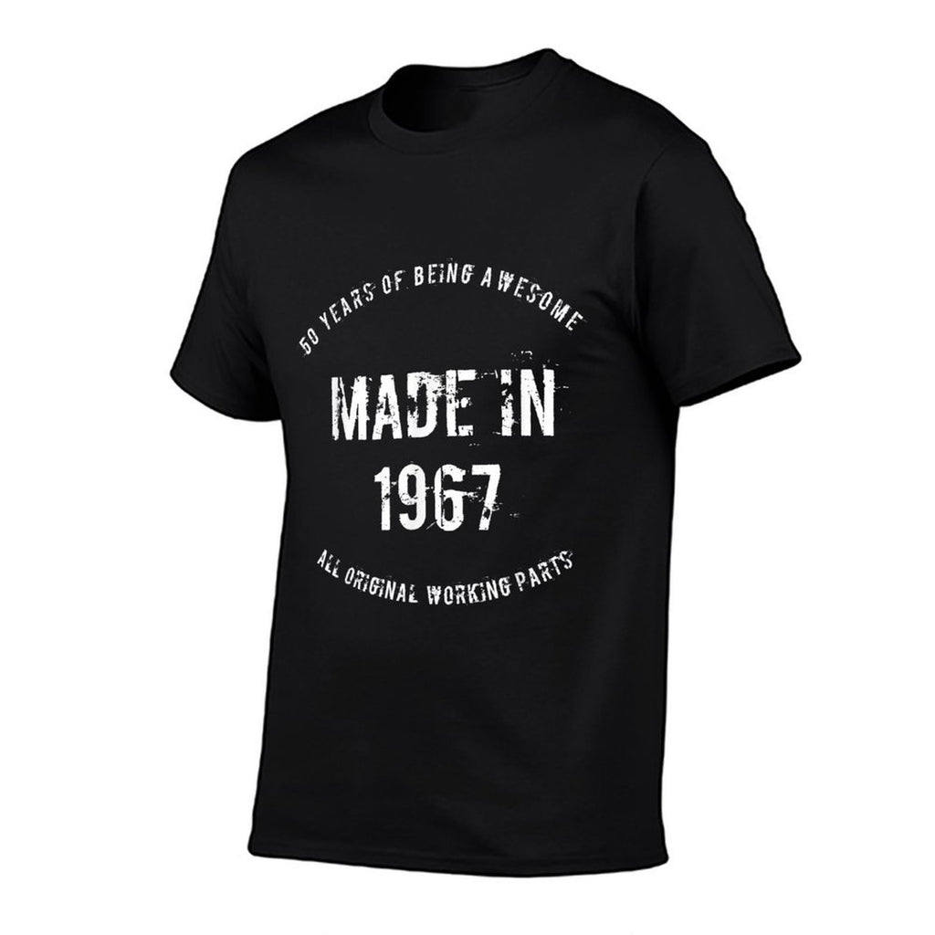 50th Birthday T Made In 1967 50 Years of Being Awesome  Tagless Design T-Shirt
