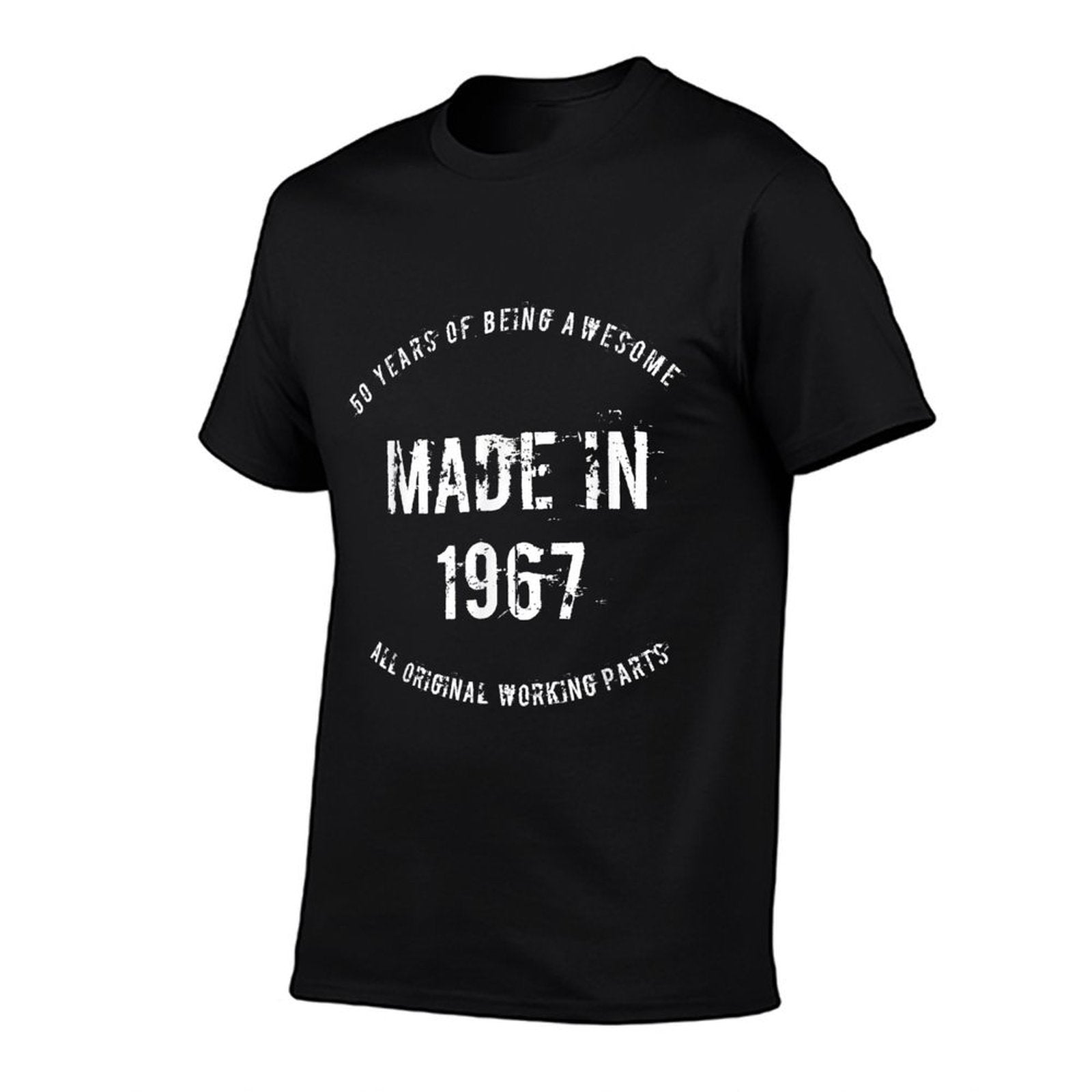 50th Birthday T Made In 1967 50 Years of Being Awesome  Tagless Design T-Shirt
