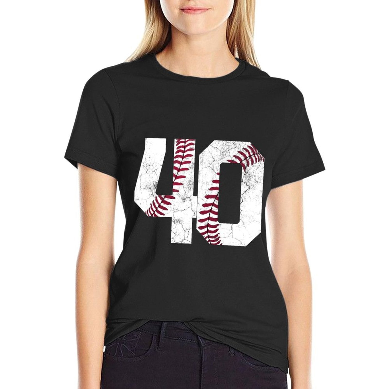 1983 40th Birthday Gift Baseball Softball 40 Years Men Women  Rolled Sleeves T-Shirt