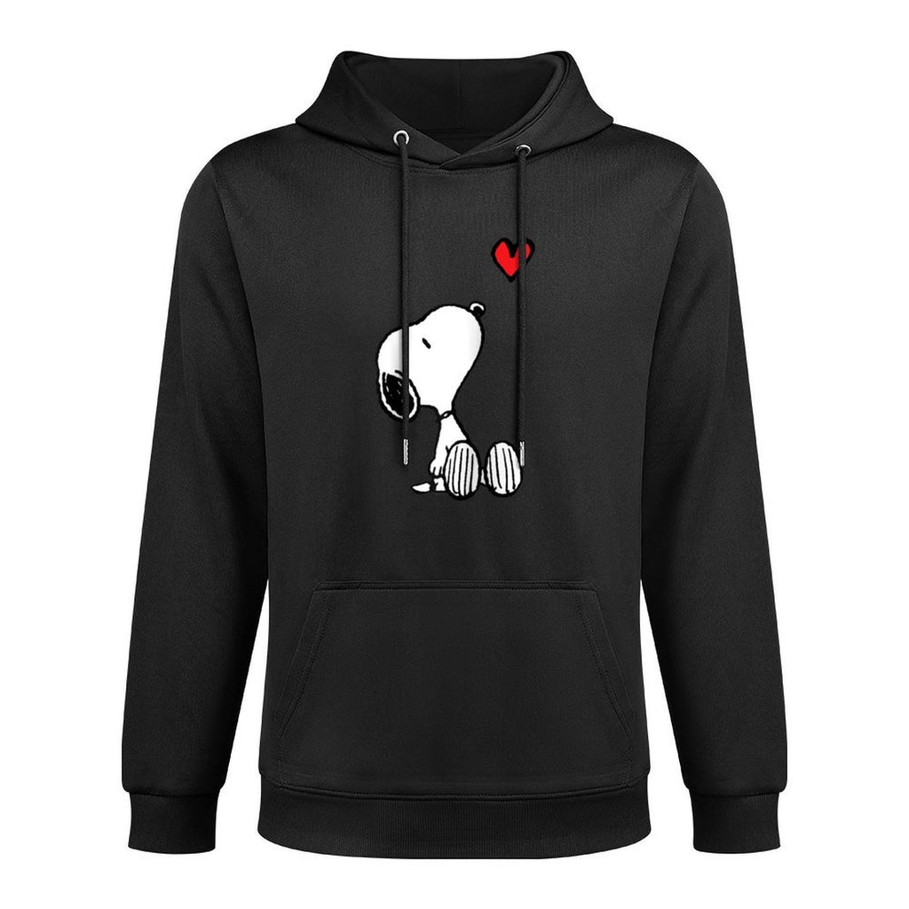 Peanuts Heart Sitting Snoopy Raglan Baseball All-Day Comfort Hoodie