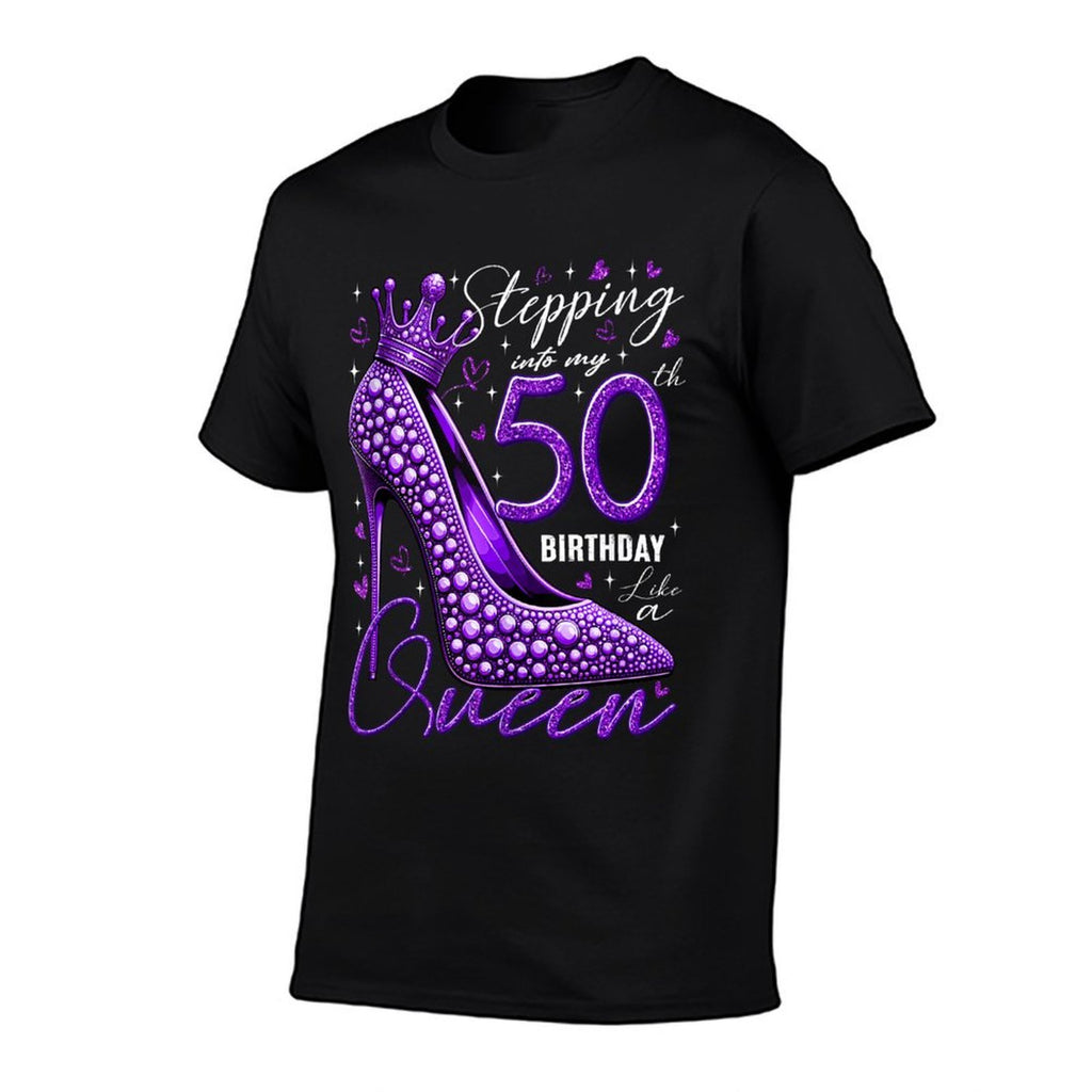 50th Birthday Gifts for Her Stepping Into My 50th Birthday  Graphic-printed T-Shirt