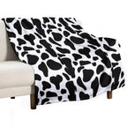Cow Print Compact Throw Blanket