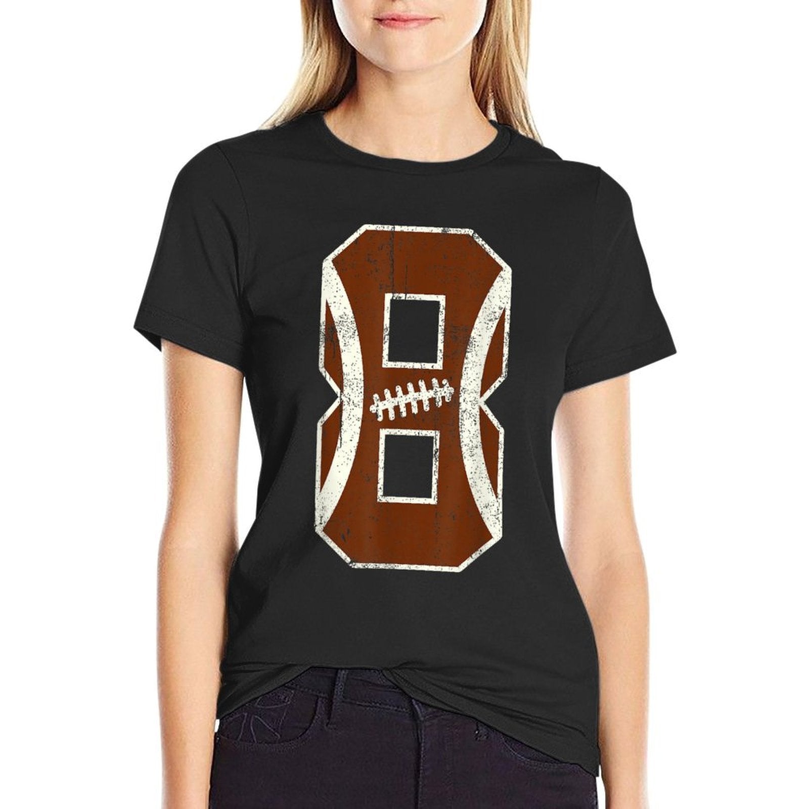 8th Birthday Football Lovers Bdy Boy 8 Year Old Girl  Moisture-wicking T-Shirt