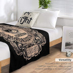 Witch Board with Mystic Eye Travel-friendly Throw Blanket