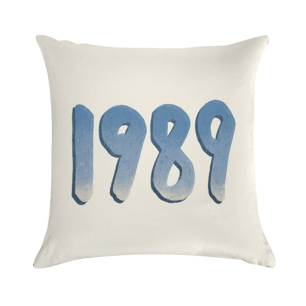 1989 Soft Short Plush Fabric Throw Pillow