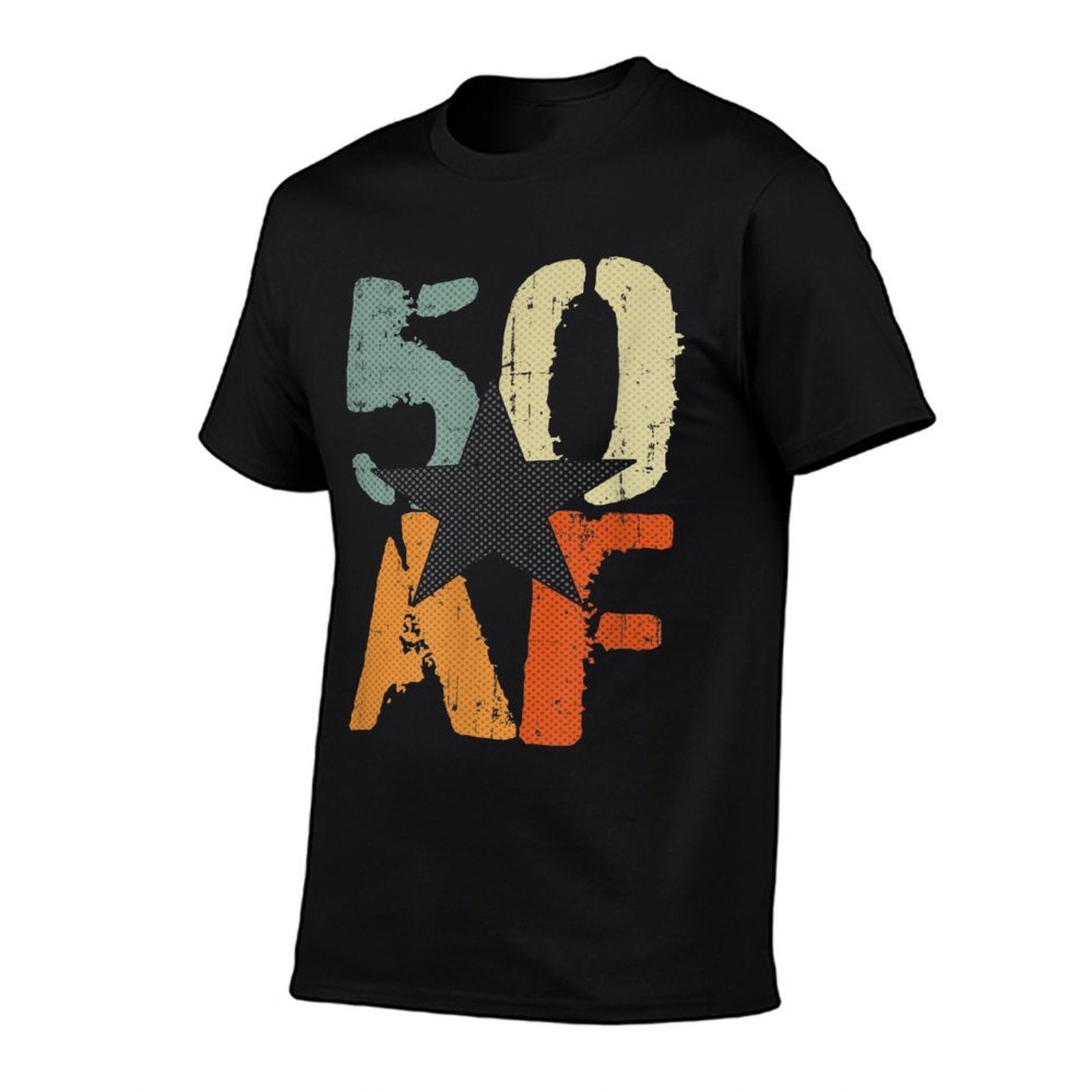 50 Years AF 50th Birthday Anniversary Retro Vintage Gift  Summer-ready Fabric T-Shirt
