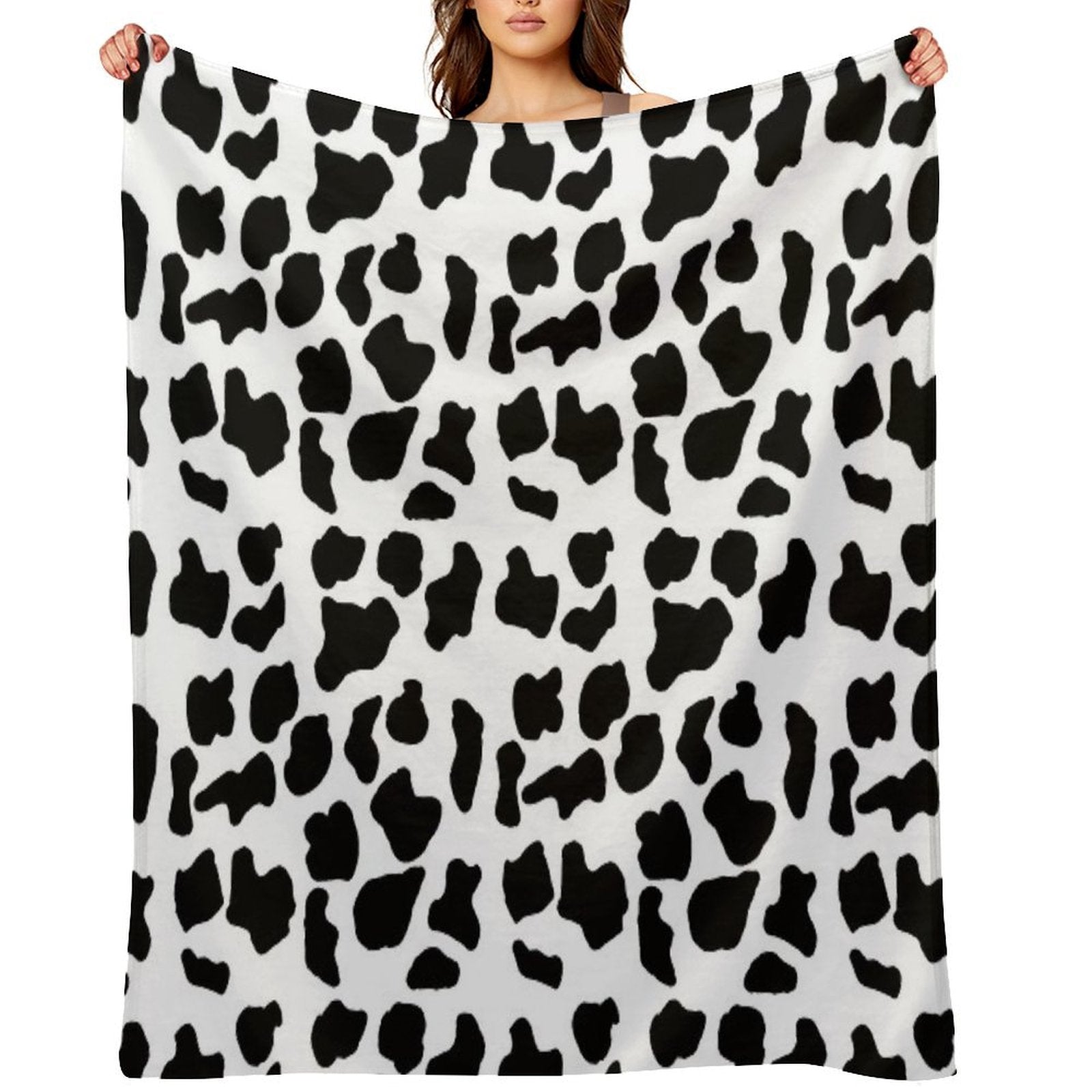 Cow Print Durable Throw Blanket