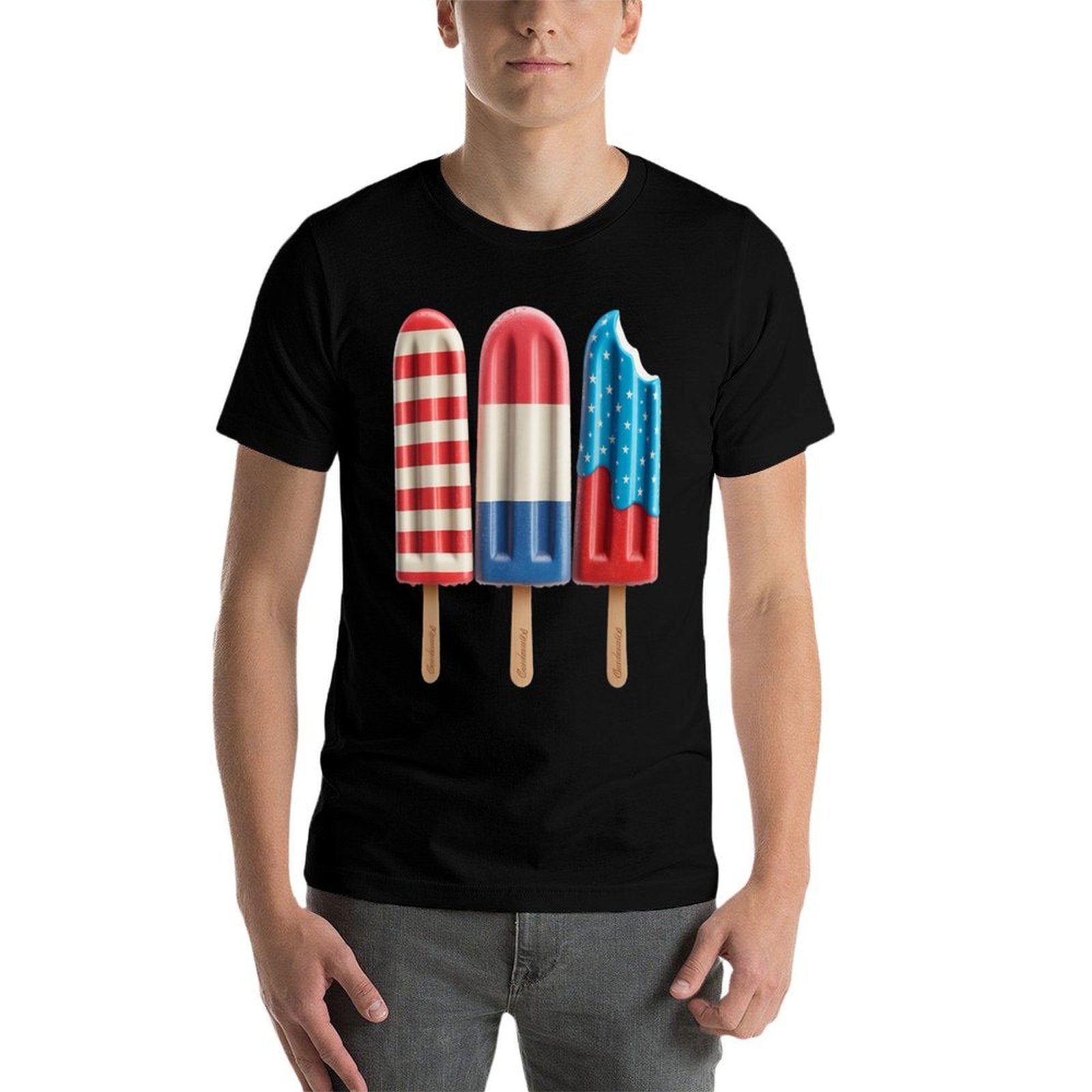 4th Of July Bomb Popsicle Red White Blue American  Odor-resistant T-Shirt