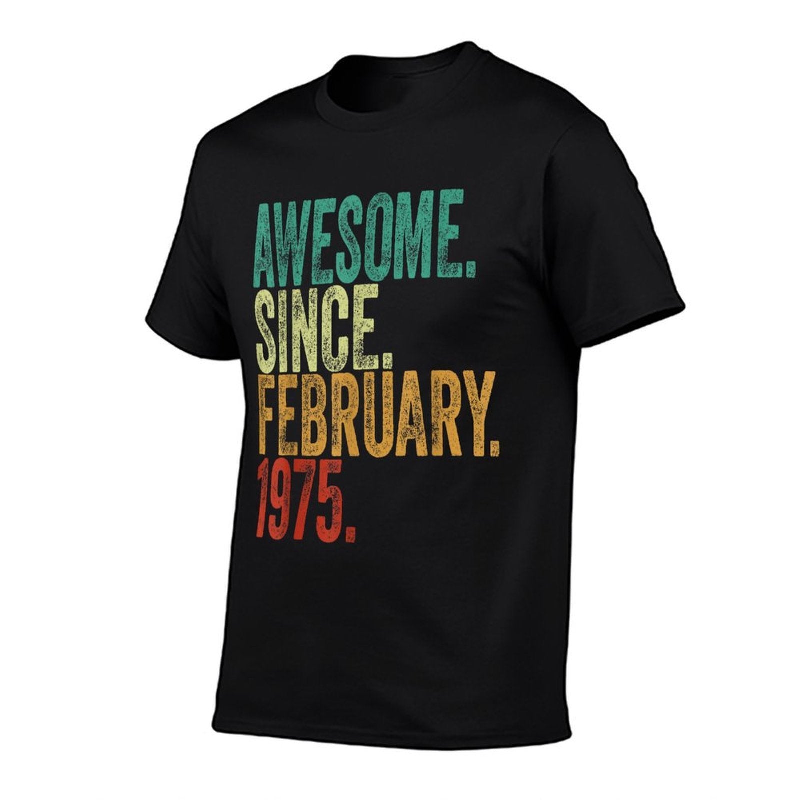 50 Years Old Awesome Since February 1975 50th Birthday Comfortable T-Shirt