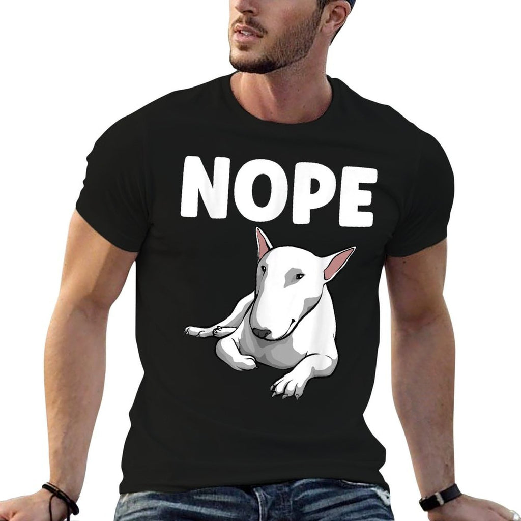 Funny Bull Terrier Art For Men Women English Bull Terrier  Fade-proof Color T-Shirt