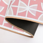 Pink Geometric Pattern.  Versatile Bath Mat