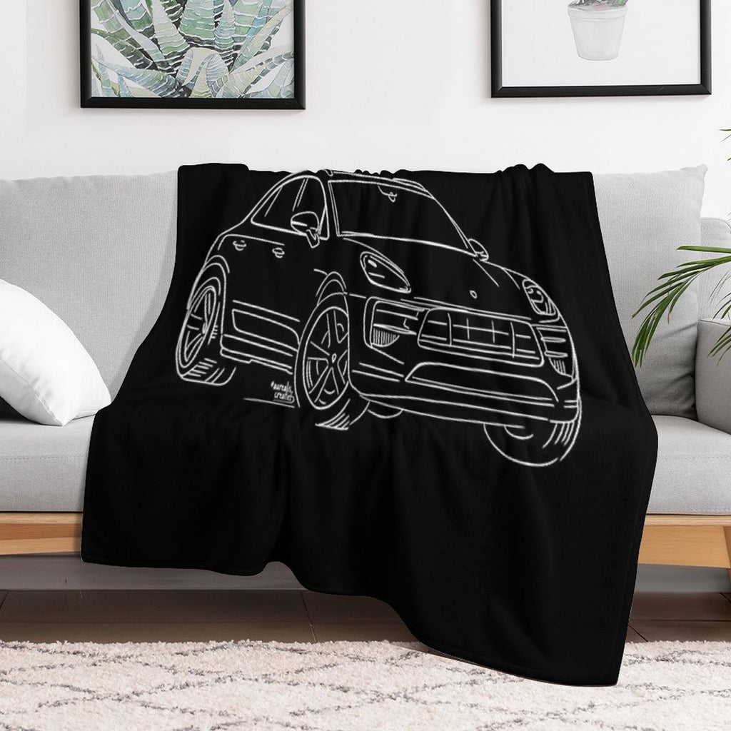 Porsche Macan GTS Machine-washable Throw Blanket